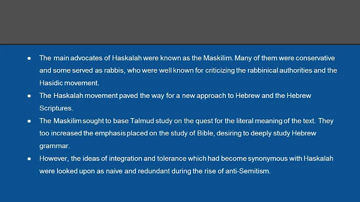 Haskalah  Jewish Enlightenment