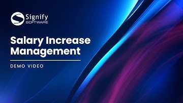 Signify salary increase management module demo video