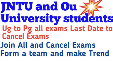 JNTUH Exams and OU Exams must be cancelled | Twitter trend on june17th | Btech Degree Diploma Exams