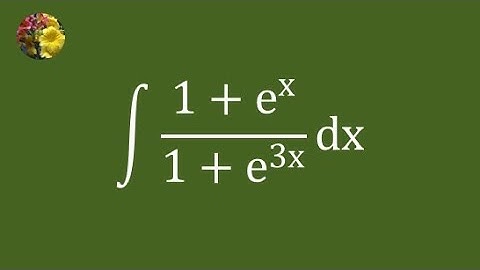 Evaluating the indefinite integral using algebraic manipulation (Mis-2577)