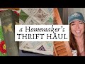 Vintage thrift haul day in the life of a homemaker