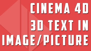 3D Text into image/photo | Cinema 4D Tutorial
