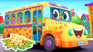 Wheels On The Bus | Finger Family | Children's Music | Baby Song Cartoon | Nursery Rhymes  - Zoobees