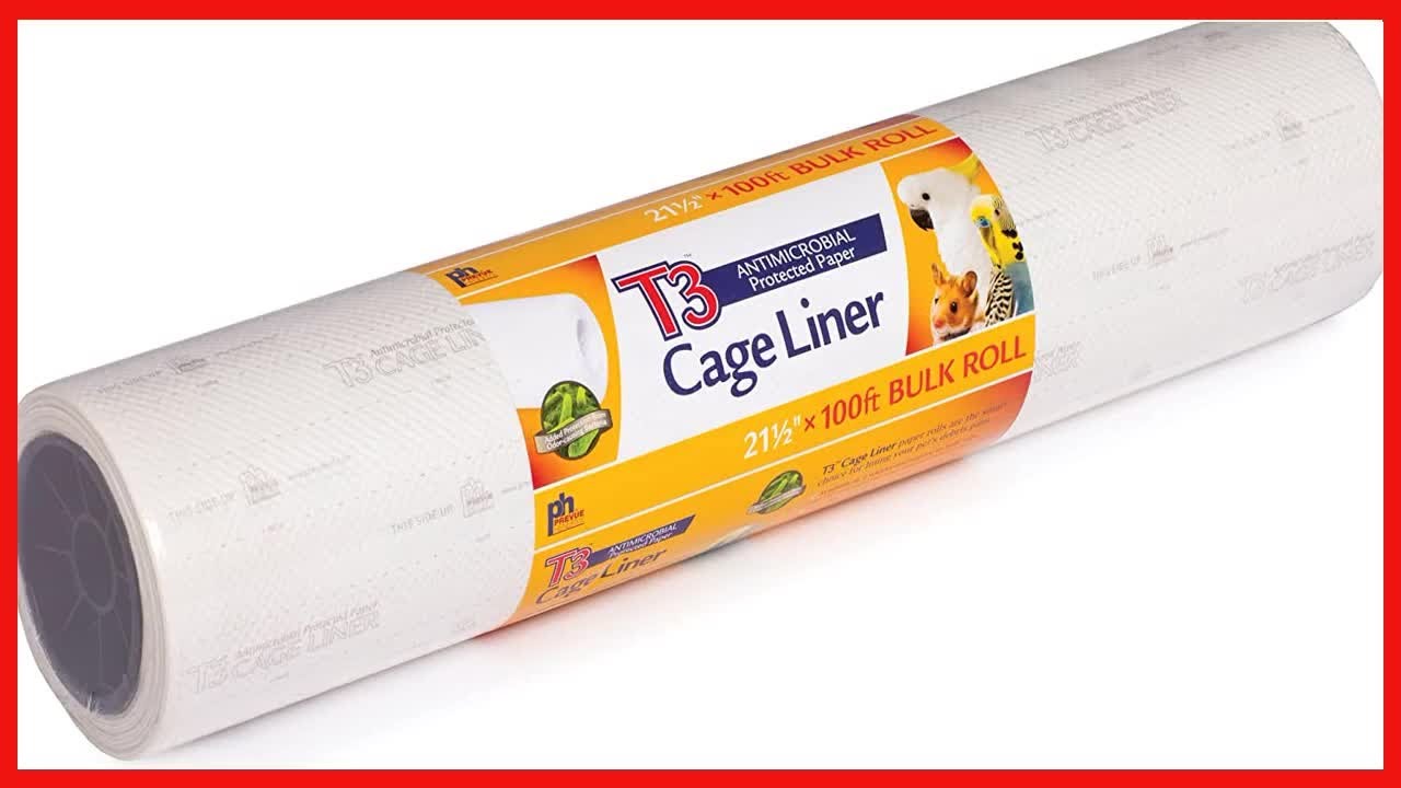 Prevue Hendryx Pet Products T3 Antimicrobial Cage Liner, 21-1/2-Inch by 100-Feet