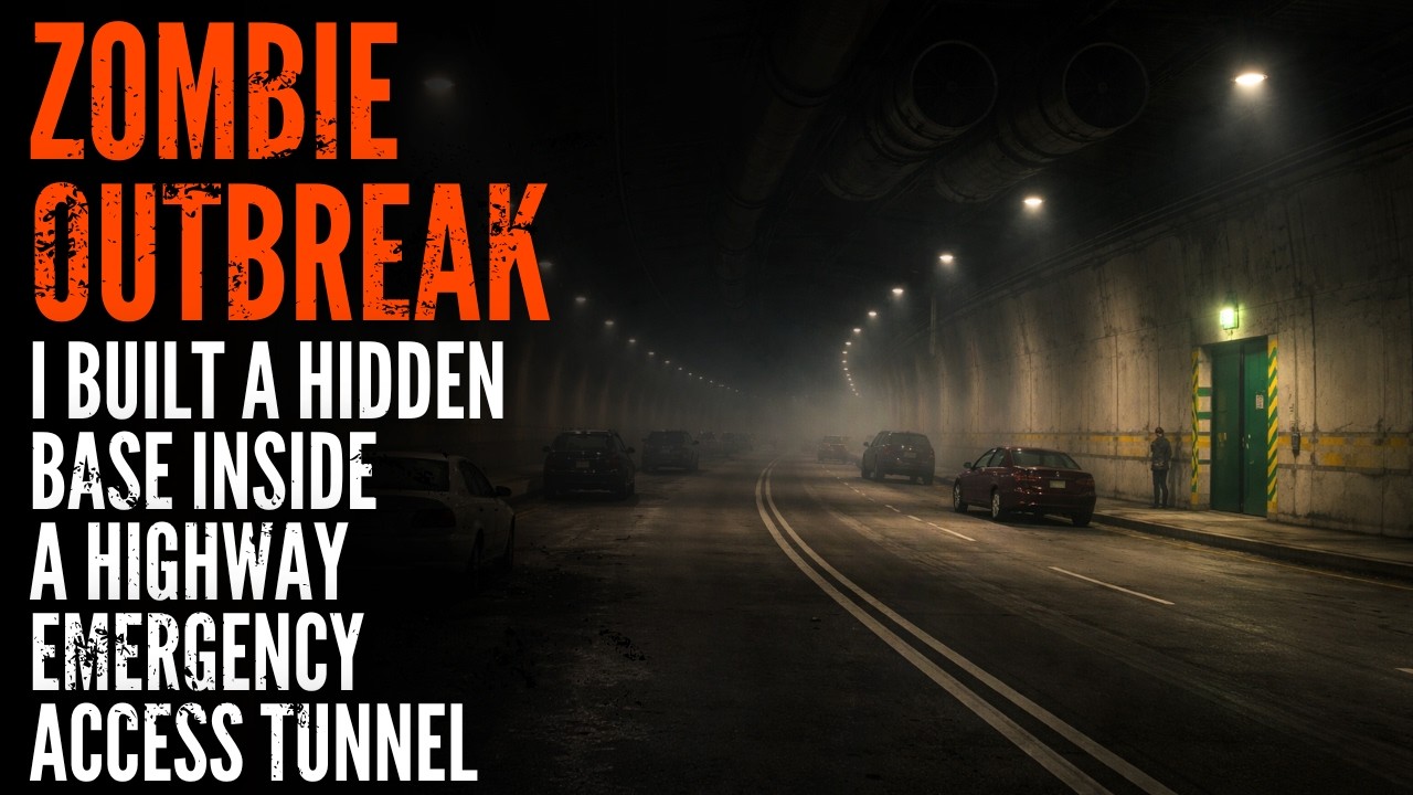 ZOMBIE OUTBREAK: I Built a Hidden Base Inside a Highway Emergency Access Tunnel