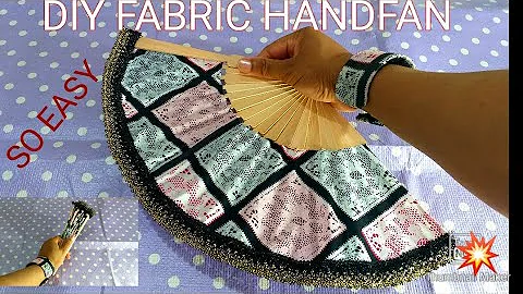 DIY HAND FAN TUTORIAL//HOW TO MAKE ANKARA FABRIC HAND FAN//QUICK AND EASY