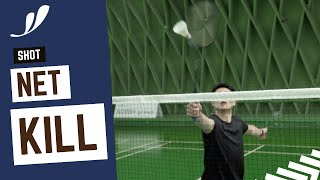How to play 2 types of NET KILLS  Forehand & Backhand | Basic Feather | Badminton tutorial