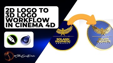 Turning 2D logo to 3D in Cinema 4D - Workflow