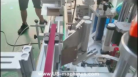 Automatic box both side tamper corner label fold labeling machine testing video