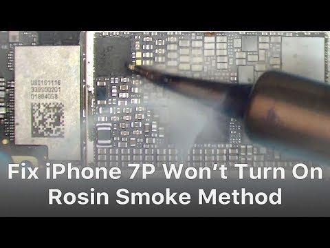 Fix iPhone 7 Plus Won't Turn On After Water Damage - Rosin Smoke Method