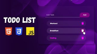 Create a To-Do List App Using HTML CSS And JavaScript in 10min | WebDevWizard