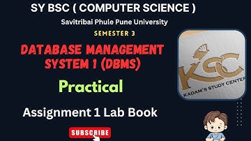 Sy BCS || Semester 3 || DBMS 1 || Practical || SQL || Assignment 1 Lab Book ||