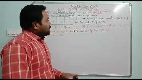 TRB POLYTECHNIC 2017 Numerical methods  2 MARKS QUESTION(lagrange interpolation)