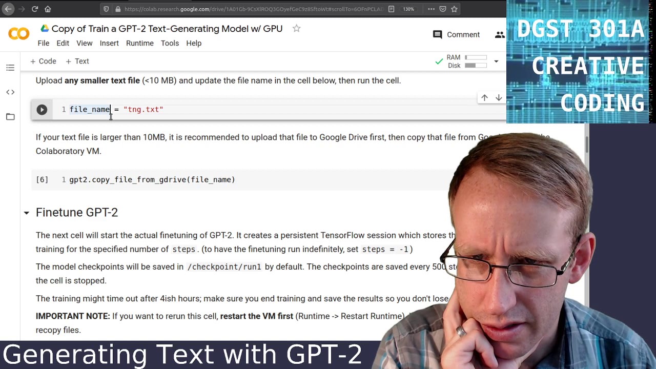 Archived Live Stream, Generating Text with GPT-2 