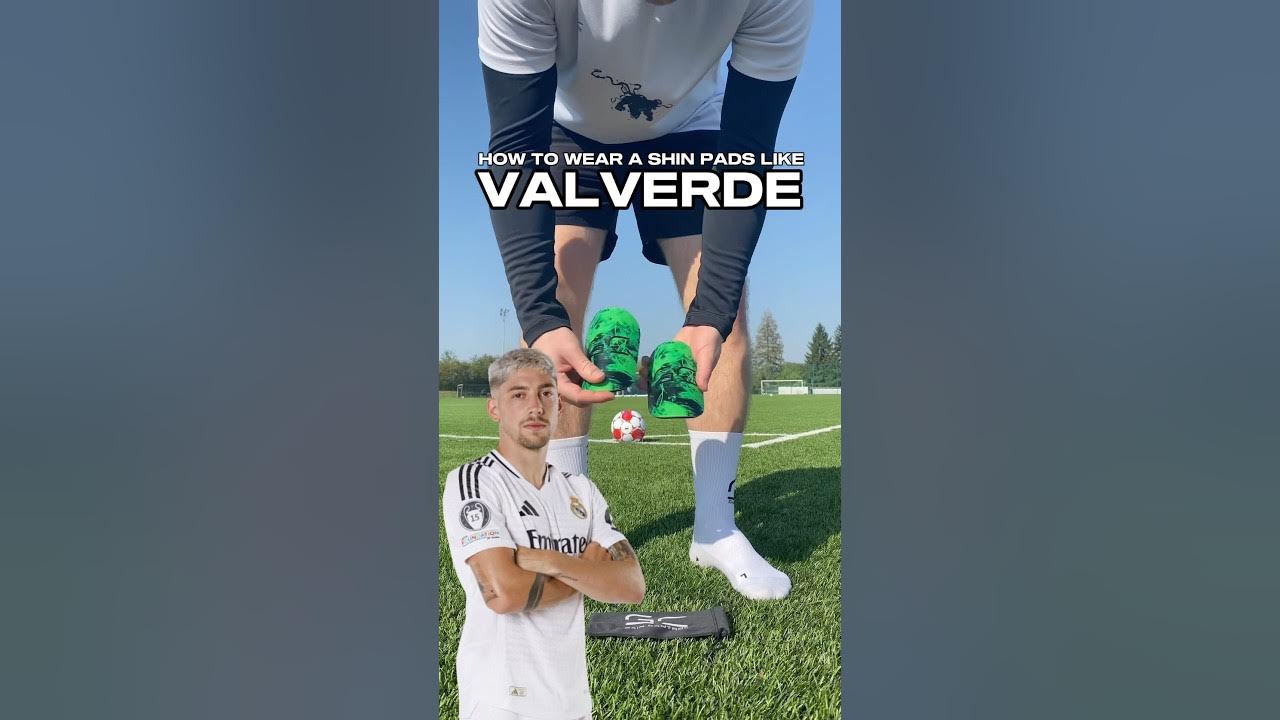 How to wear shin pads like VALVERDE 🤍🐦‍⬛gaincontrol howto shinpads 