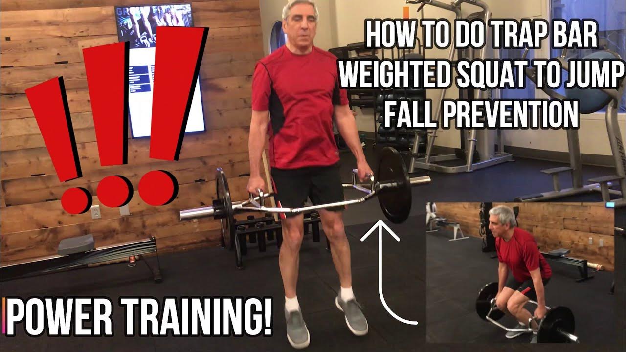 How to Do Weighted Squat to Jump Power Training Fall Prevention Active Aging YouTube
