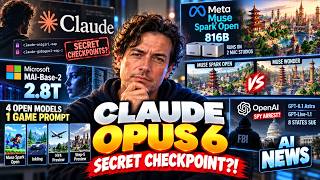 Claude OPUS 6 Secret Checkpoint?! Muse Spark Open vs Muse Wonder, MAI-Base-2 & OpenAI Spy! AI NEWS