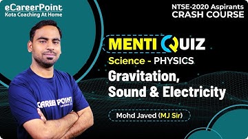 Menti-Quiz | Crash Course | Physics | NTSE | MJ Sir | eCareerPoint NTSE
