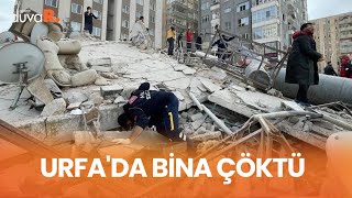 Urfada Ağır Hasarlı Olan Bina Çöktü