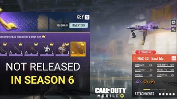 *NEW* Codm Legacy MAC 10 Bast Idol Not Released In Season 6 But Why? 👀