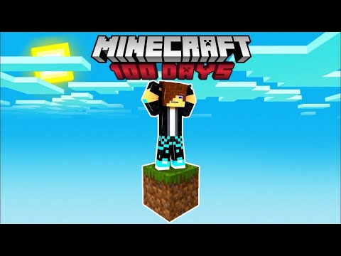 قضيت 100 يوم في ماين كرافت بس ببلوكة وحدة #minecraft