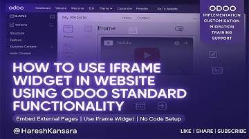How to use Iframe Widget In Website Using Odoo Standard Functionality | Embed Any Website in Odoo
