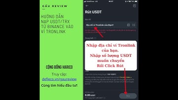 HD chuyển TRX/USDT từ Binance qua Tronlink