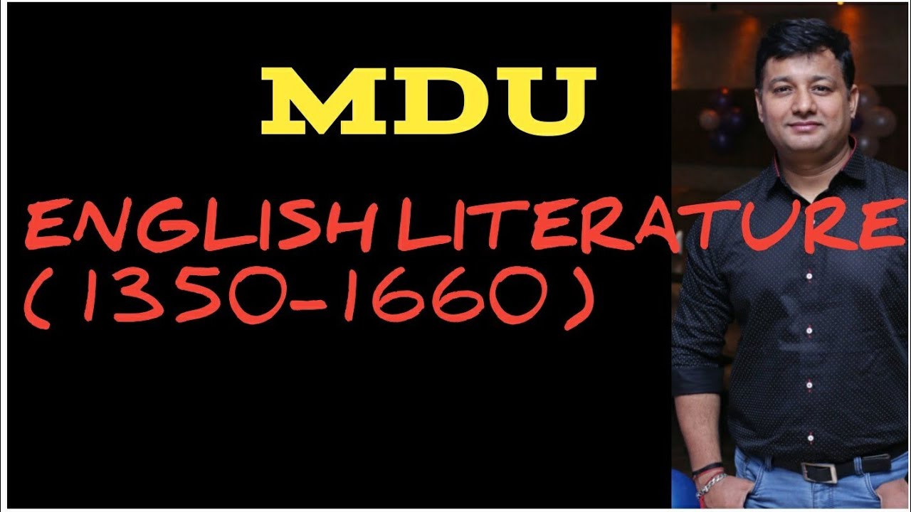 ENGLISH LITERATURE ( 1350-1660 ) -1 MDU MA ENGLISH