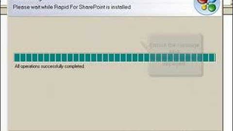 Installing Rapid for SharePoint