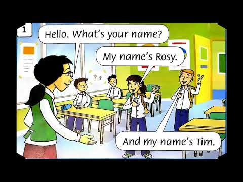 Video Tiếng anh lớp 2l starter hello and what's your name l... - youtube