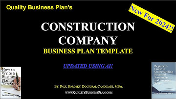 Build Your Success: 2024 Construction Business Plan Template with AI - Dr. Paul Borosky, MBA
