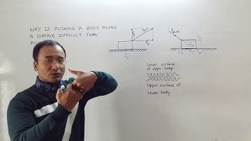 Why is pushing a body along a surface difficult than pulling?