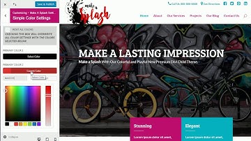 "Make a Splash" Simple Color Settings