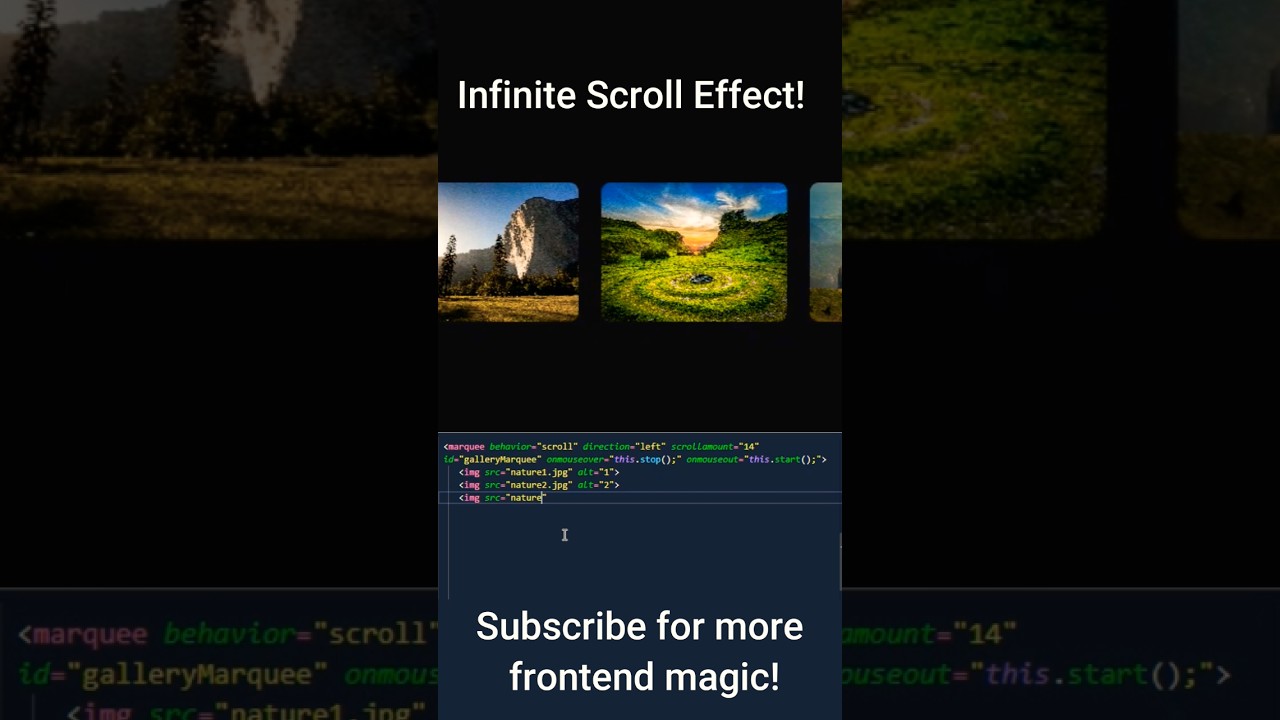 Infinite Scroll Gallery using HTML & CSS 🔁 | Pure CSS Magic 😱 
