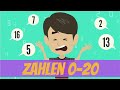 Deutsch lernen für Anfänger (A1.1) / Zahlen von 1-20 / Wortschatz