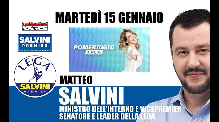 Ministro Matteo Salvini da Barbara D'Urso (15/01/2019)