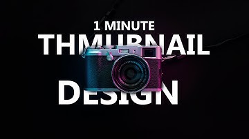 1 Minute Youtube Thumbnail Design Adobe Photoshop