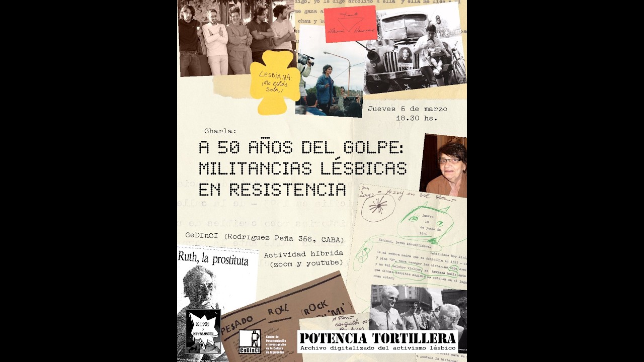 Fotograma de «Charla "A 50 años del golpe: militancias lésbicas en resistencia"», de CeDInCI - Centro de Documentación