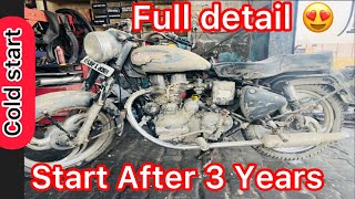 How to Cold start Royal Enfield bullet many year 🥺| old bullet ko kesa start kara| #bullet #start