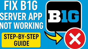 Fix B1G Server App Not Working — Step-by-Step Guide