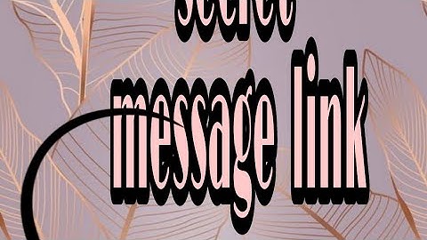 HOW TO PUT SECRET MESSAGE LINK IN FACEBOOK PROFILE TUTORIAL 2021 I chin and ivan