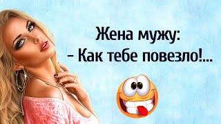 Жена Мужу - Повезло тебе! Анекдоты Онлайн! Короткие Приколы! Смех! Юмор! Позитив!