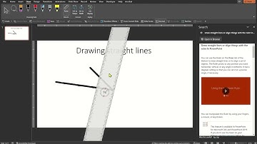 Using the ruler in PowerPoint to draw straight lines