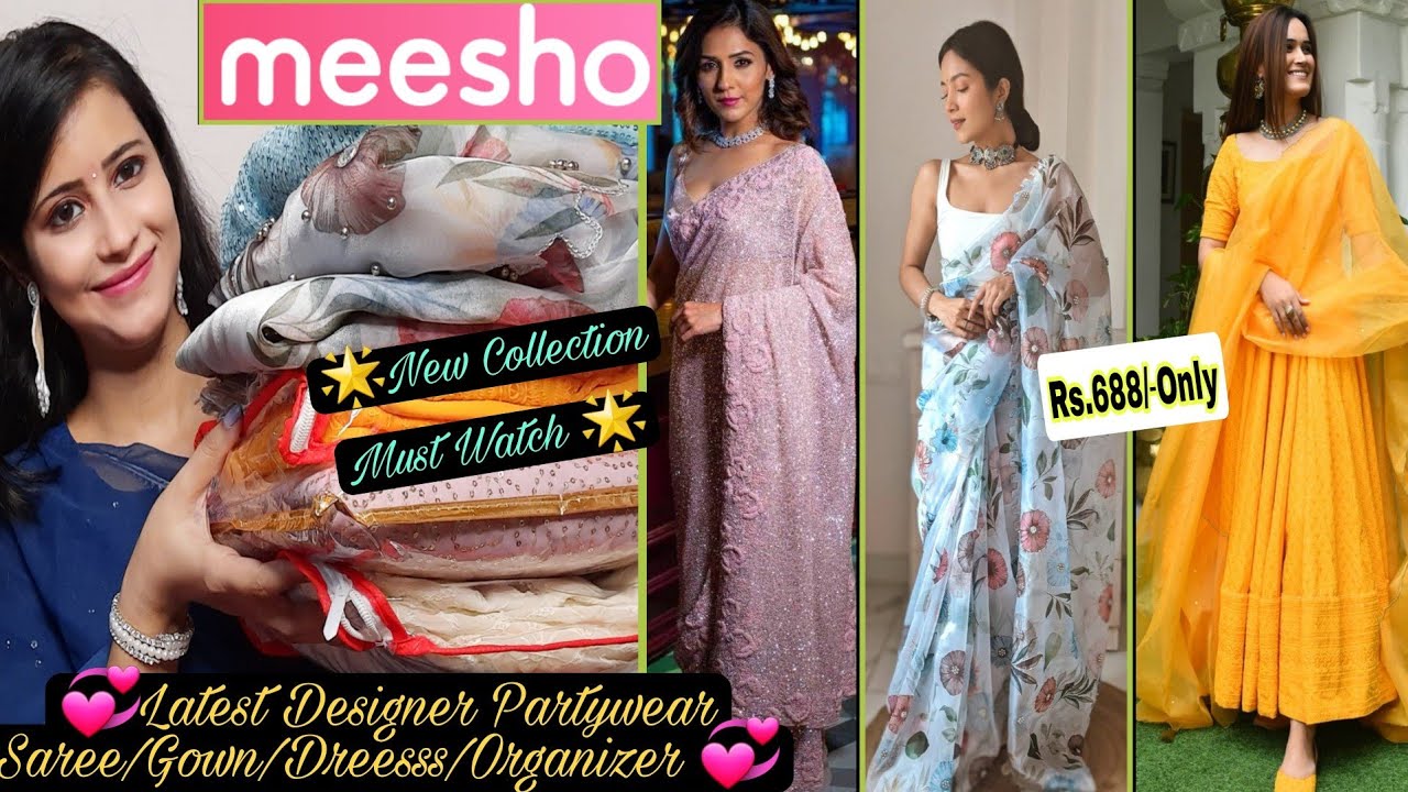 meesho shopping gown