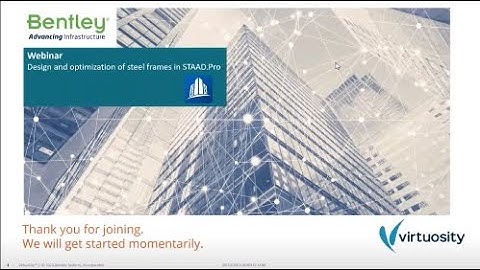 Webinar | Design and optimization of steel frame in STAAD Pro