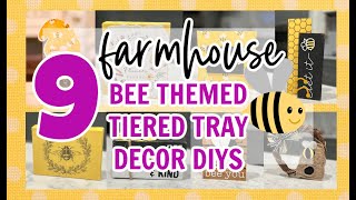 DIY Bee Themed Home Decor Ideas || Affordable Honey Bee Tiered Tray Decor