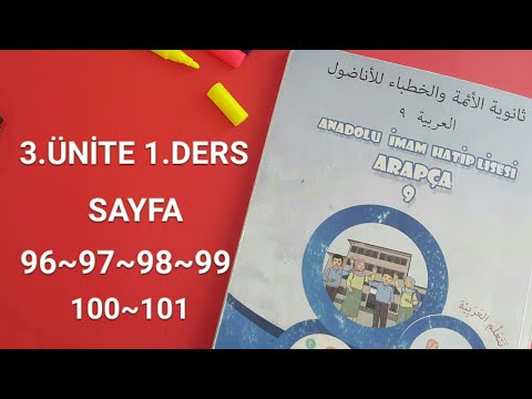 9.Sınıf Arapça Ders Kitabı 3.Ünite 1.Ders 96~97~98~99~100~101