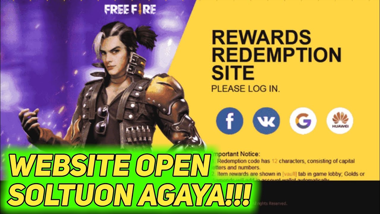 Why Free Fire Reward Redemption Site Not Opening Problem Soltuon Freefire Ffic New Redeem Codes Youtube