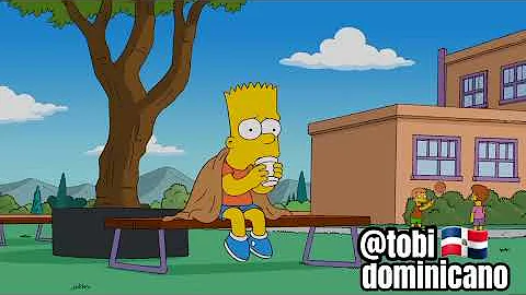 Los simpson dominicano| Bart en aficie|| tobi domi...
