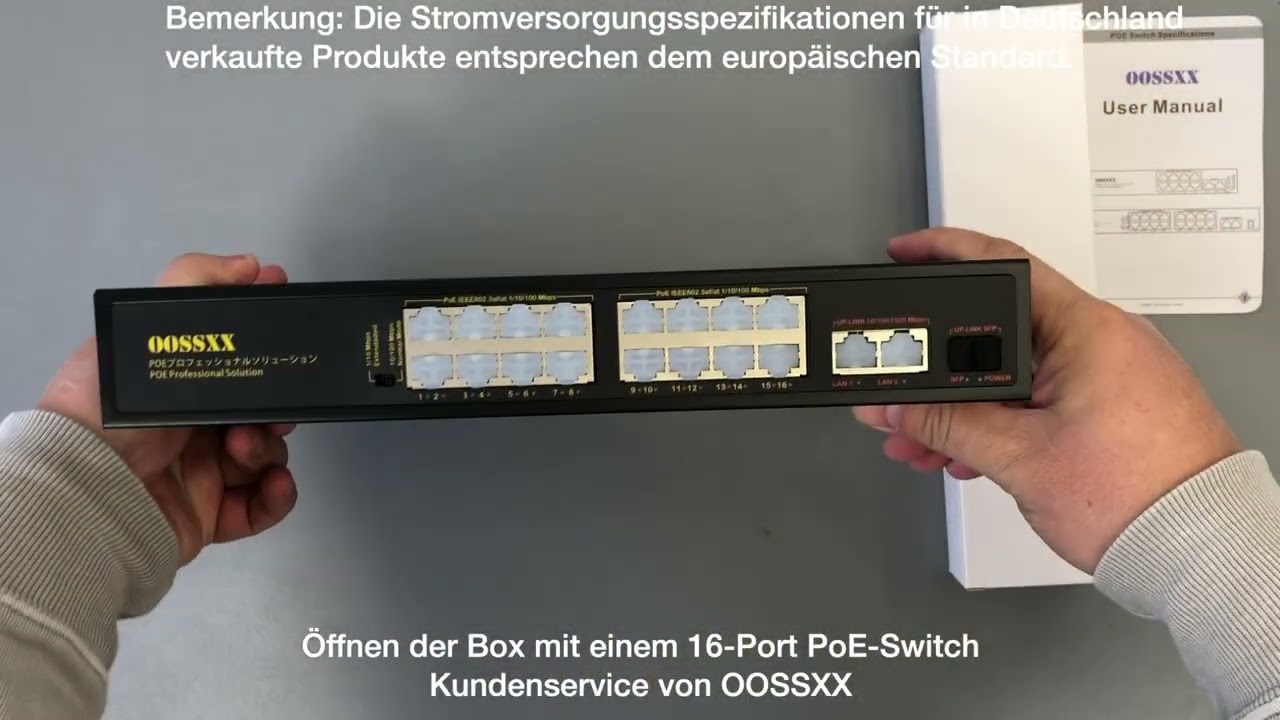 OOSSXX 8 Port Gigabit PoE Switch